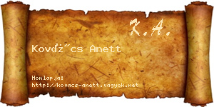 Kovács Anett névjegykártya